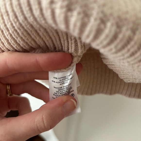 Ann Taylor Loft Puff Sleeve Polka Dot Short Sleeve Sweater Size Small - Picture 3 of 3